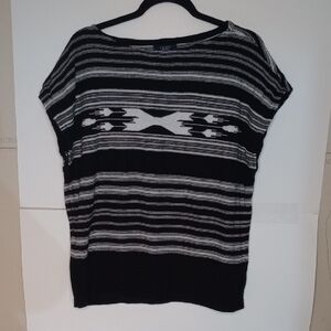 Chaps Black and White Women's Top Sweater Size XL